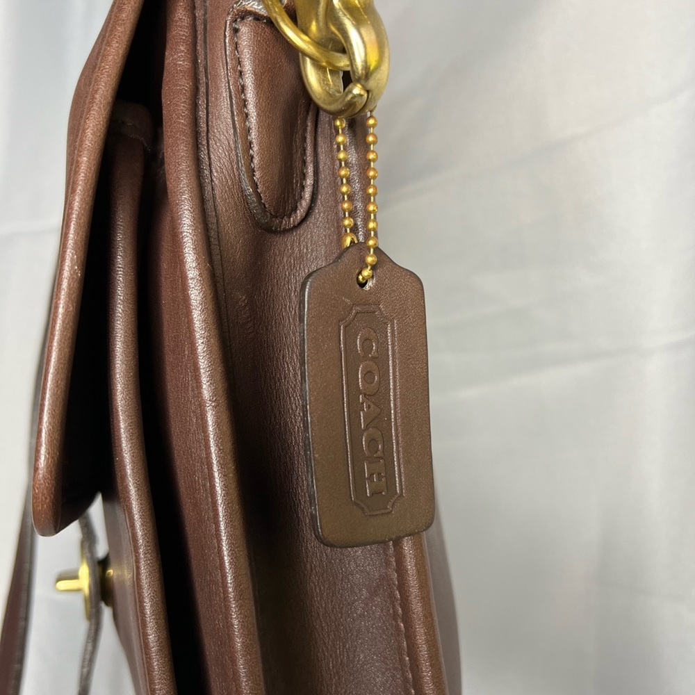 Vintage Brown Leather Coach Station Bag / Crossbody 🤎🎬 - Picture 7 of 16